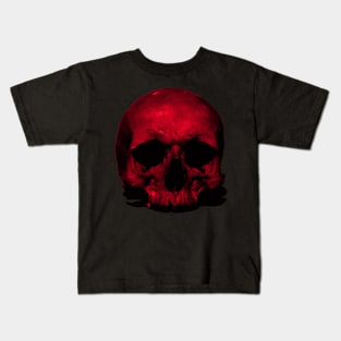 Skull Glowing Red Kids T-Shirt